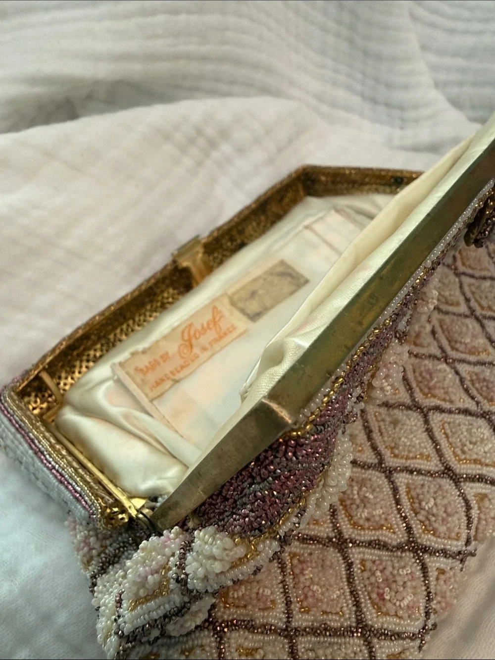 Vintage Josef hand beaded clutch